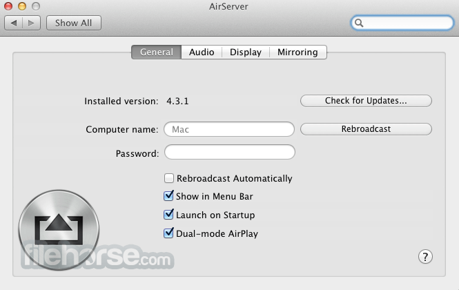 use airsever for mac on android